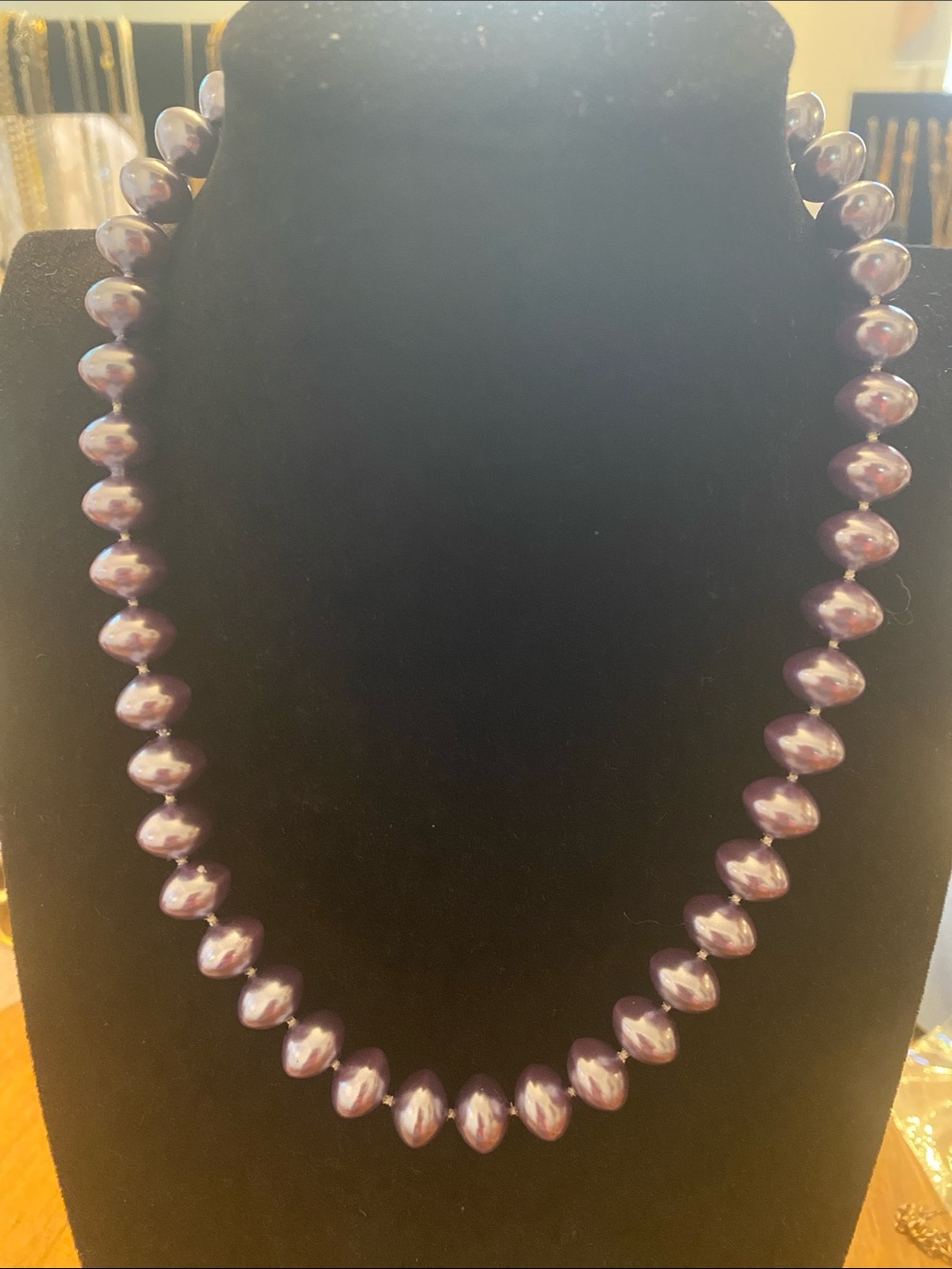 Lustrous Gray Pearl Bead Necklace for Women